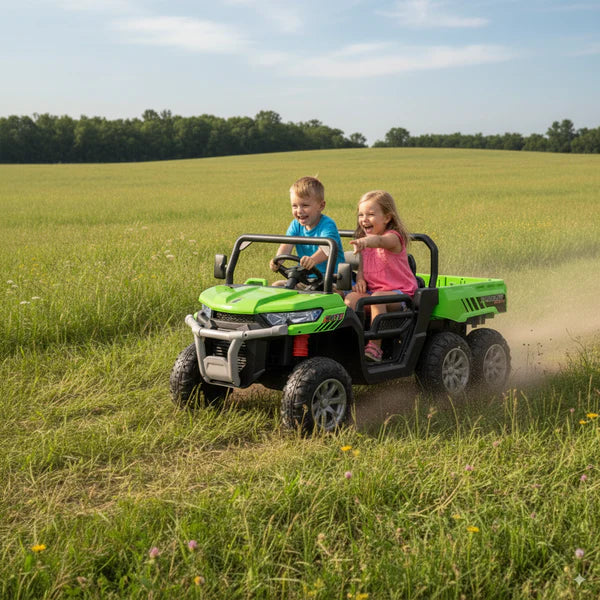 24V 6-Wheel Gator Two Seat Ride-On Electric Vehicle with Tipping Feature - Image 3