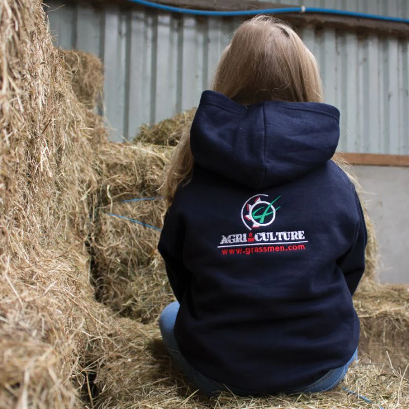 "AGRI is our CULTURE" Kids  Navy Hoodie - Image 4