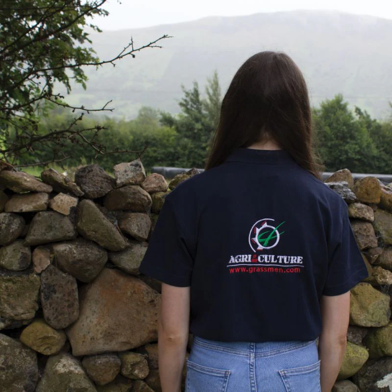 "AGRI is our CULTURE" Kids Navy Polo Shirt - Image 4