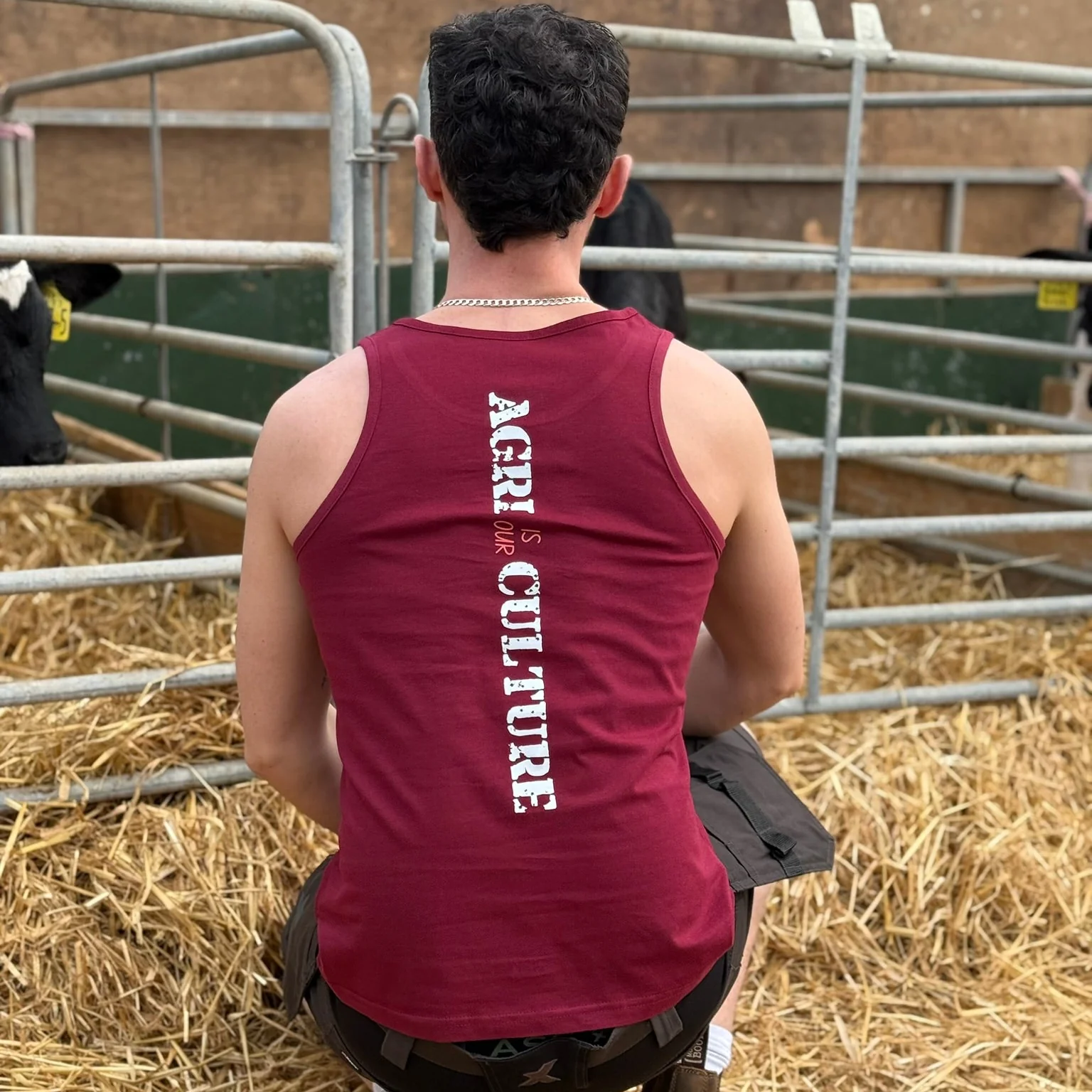 Agri is our Culture Tank Top - Burgundy - Image 2