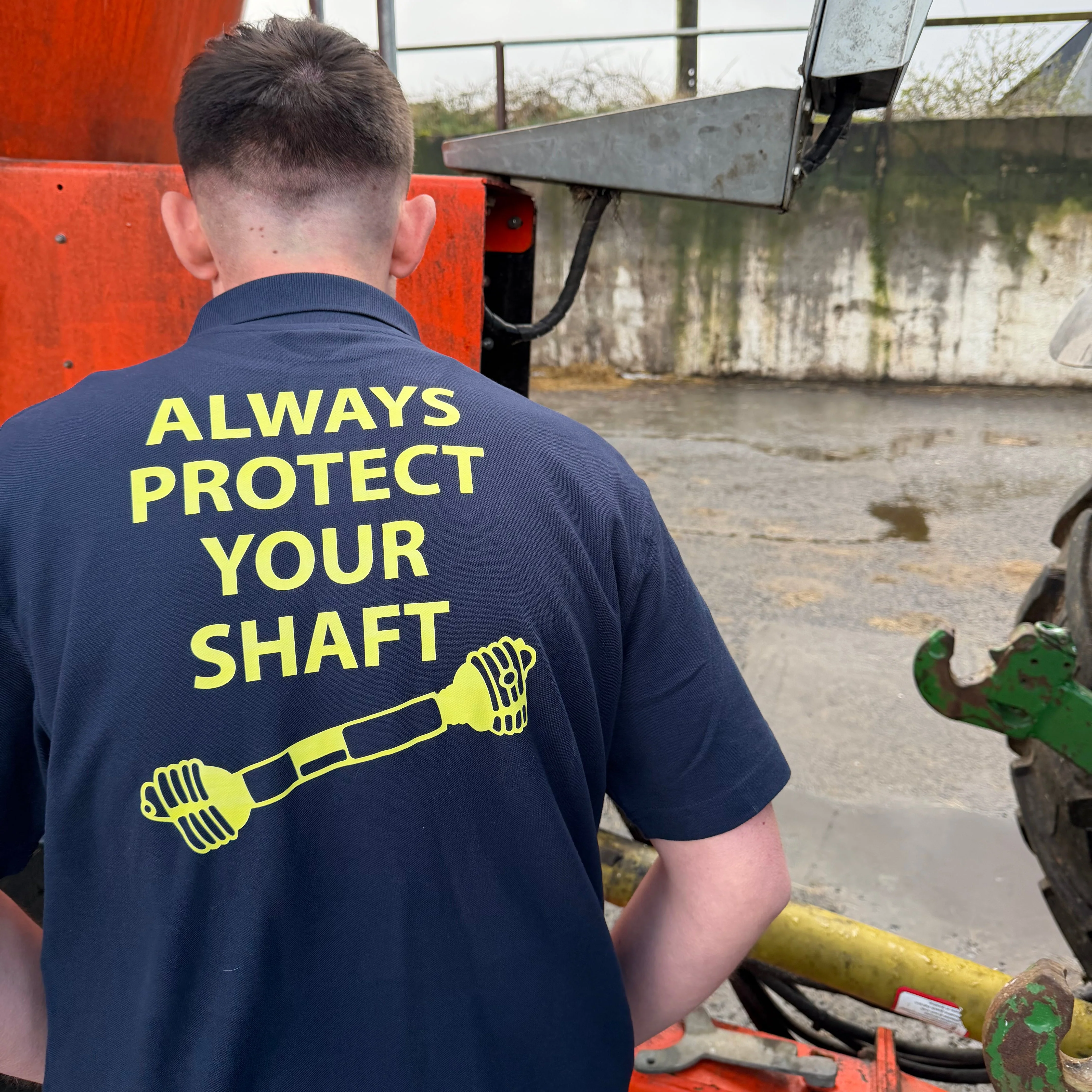ALWAYS PROTECT YOUR SHAFT Navy Polo Shirt - Image 5