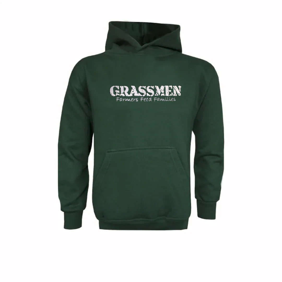 "Farmers Feed Families" Kids Bottle Green Hoodie - Image 3