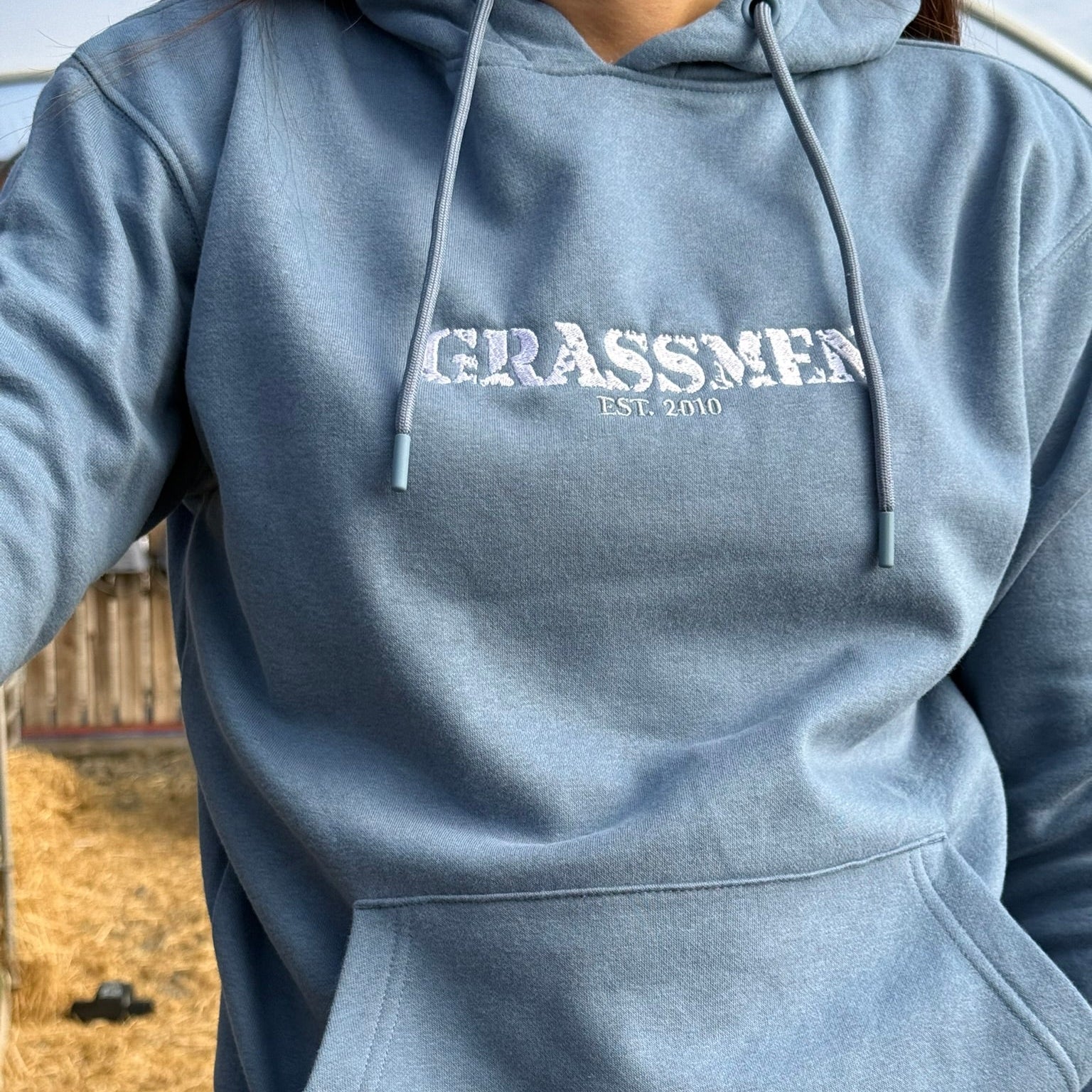 GRASSMEN Anthem Lite Hoodie Indigo Blue - Image 4