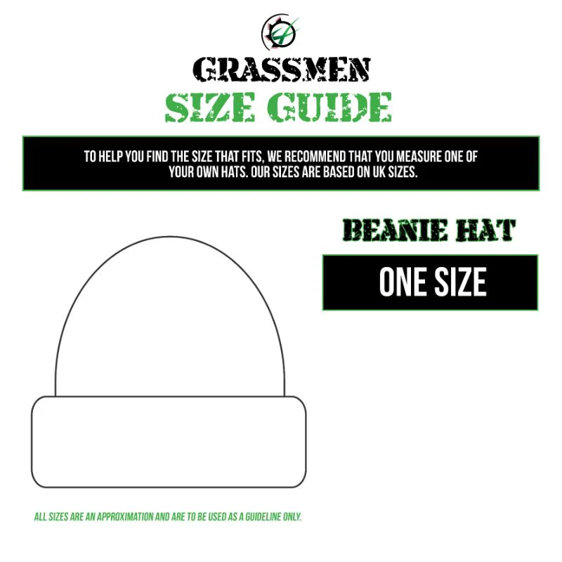 "GRASSMEN" Beanie Hat Navy - Image 4