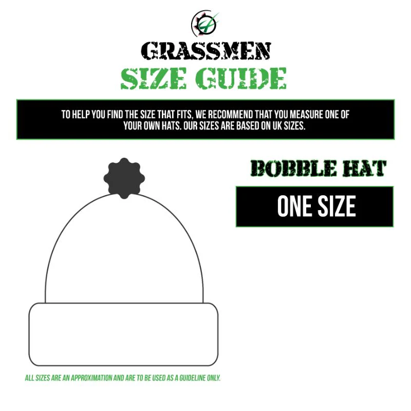 "GRASSMEN" Bobble Hat Bottle Green - Image 5