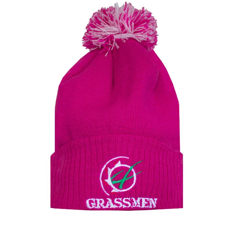 "GRASSMEN" Bobble Hat Pink