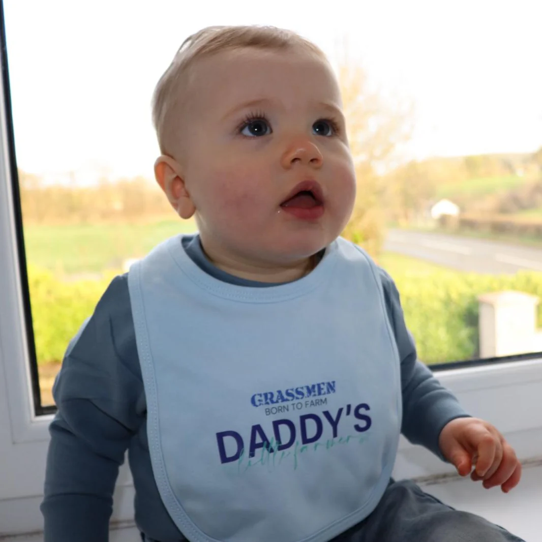 GRASSMEN Daddy's Little Farmer Baby Bib - Image 5