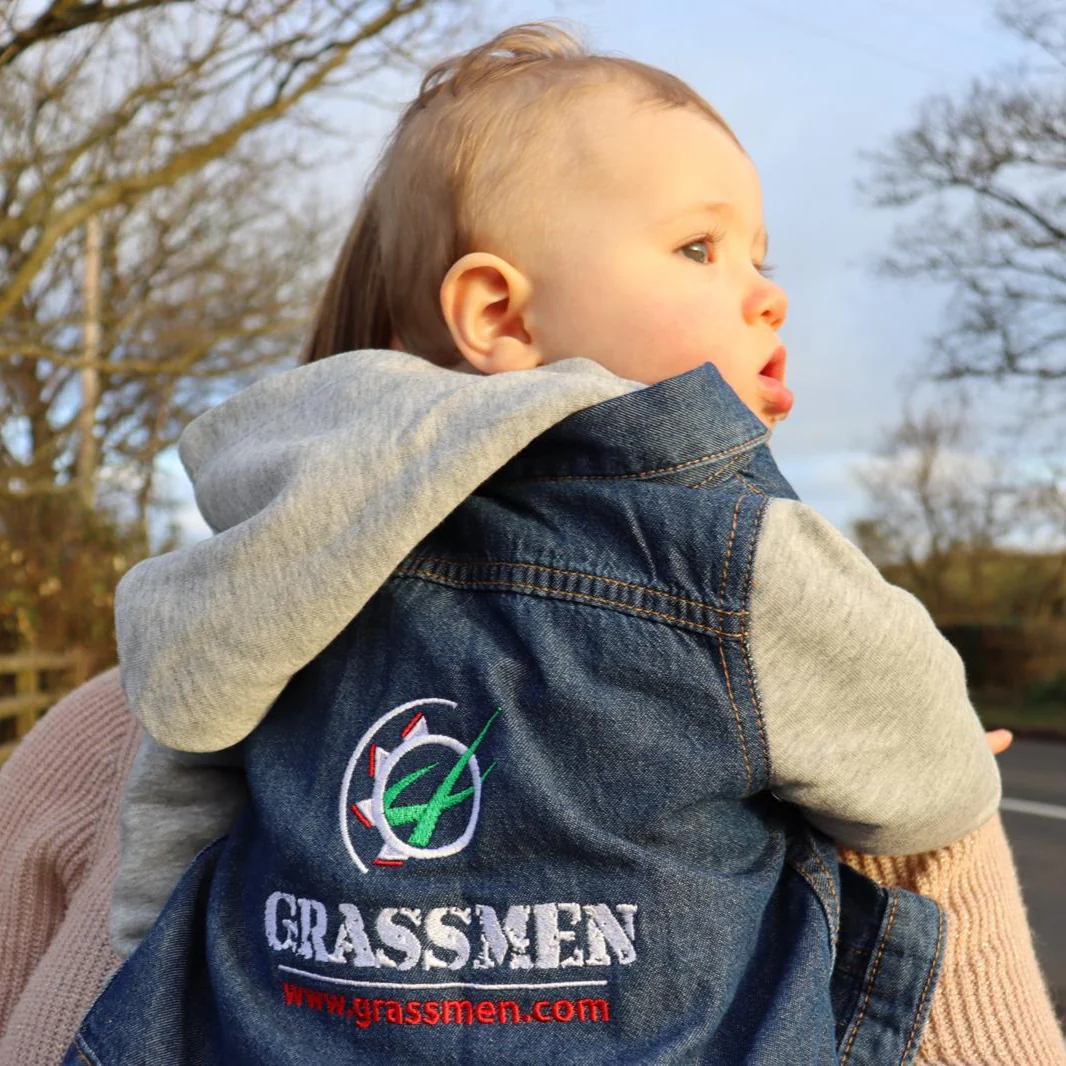 GRASSMEN Denim jacket with fleece hood and sleeves - Image 5