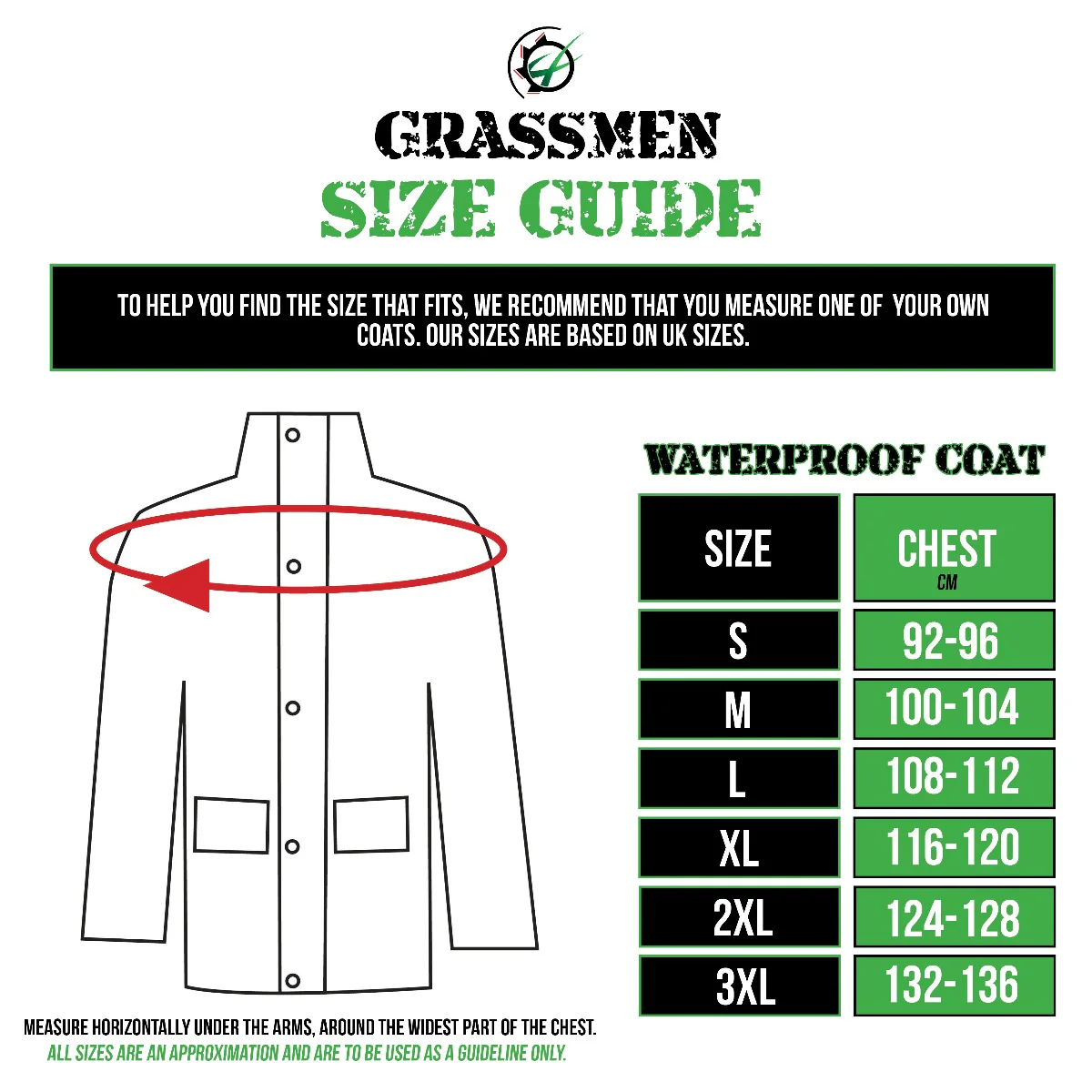 "GRASSMEN" Unisex Adults Green Waterproof Coat - Image 4