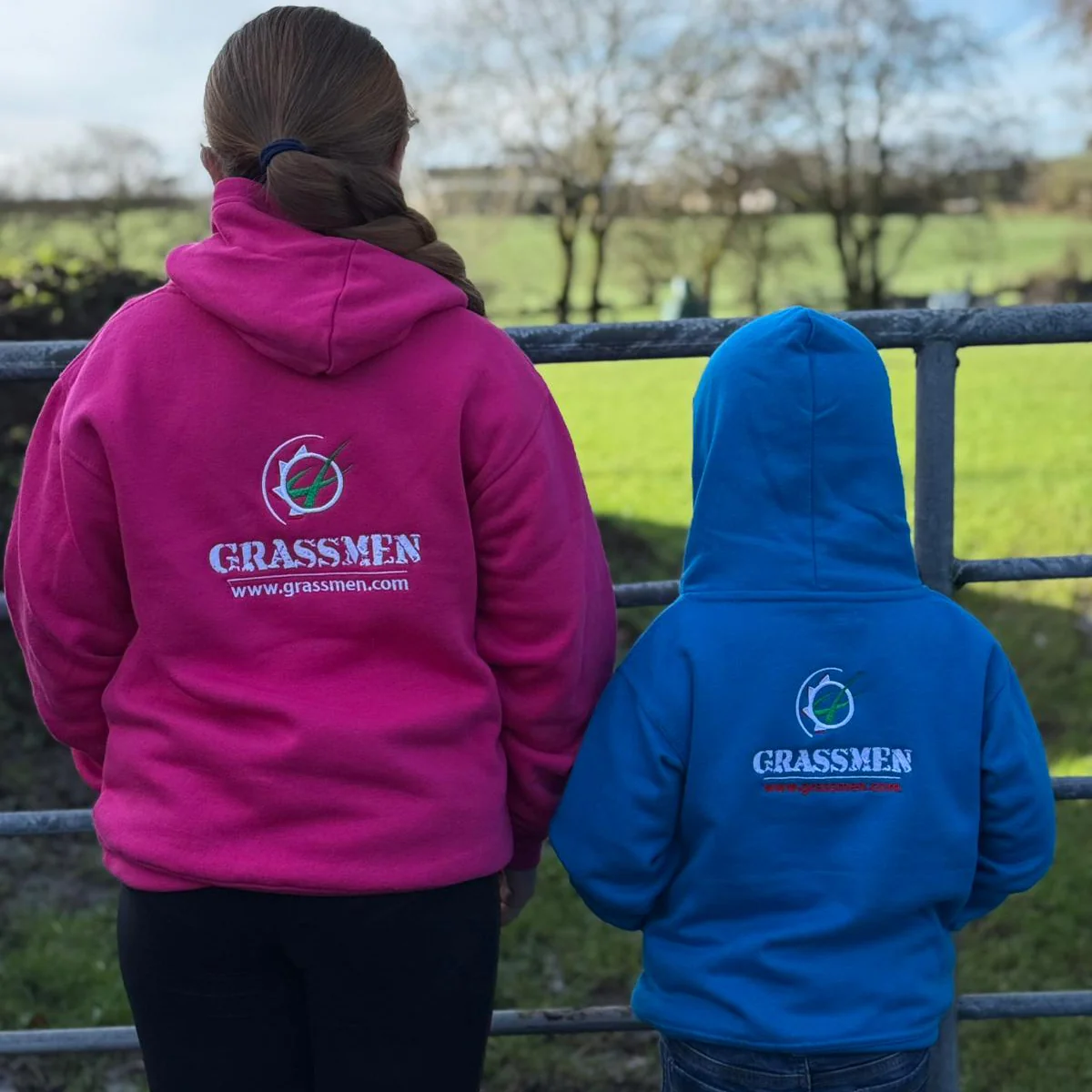 "GRASSMEN" Kids Pink Hoodie - Image 8
