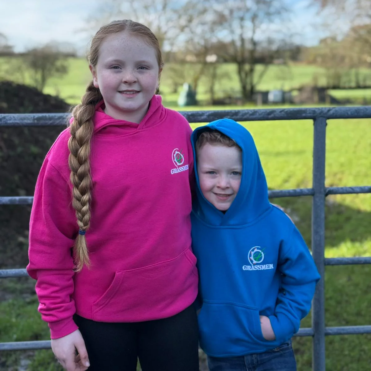 "GRASSMEN" Kids Pink Hoodie - Image 9