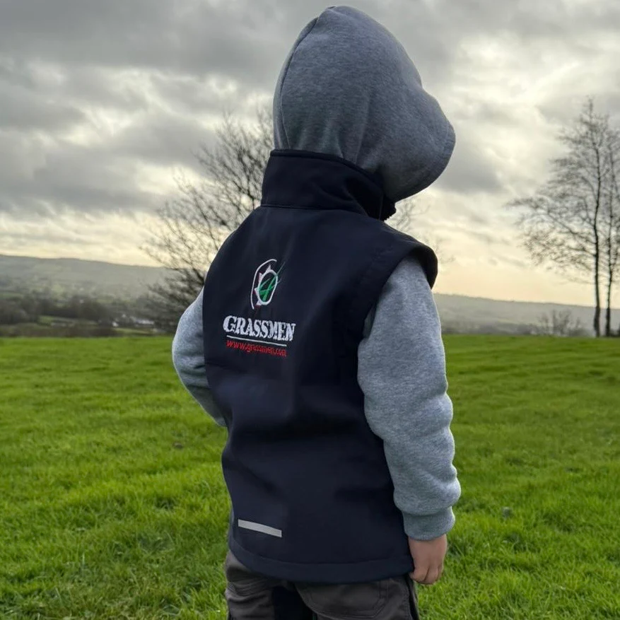 GRASSMEN Kids Softshell Gilet Navy - Image 3