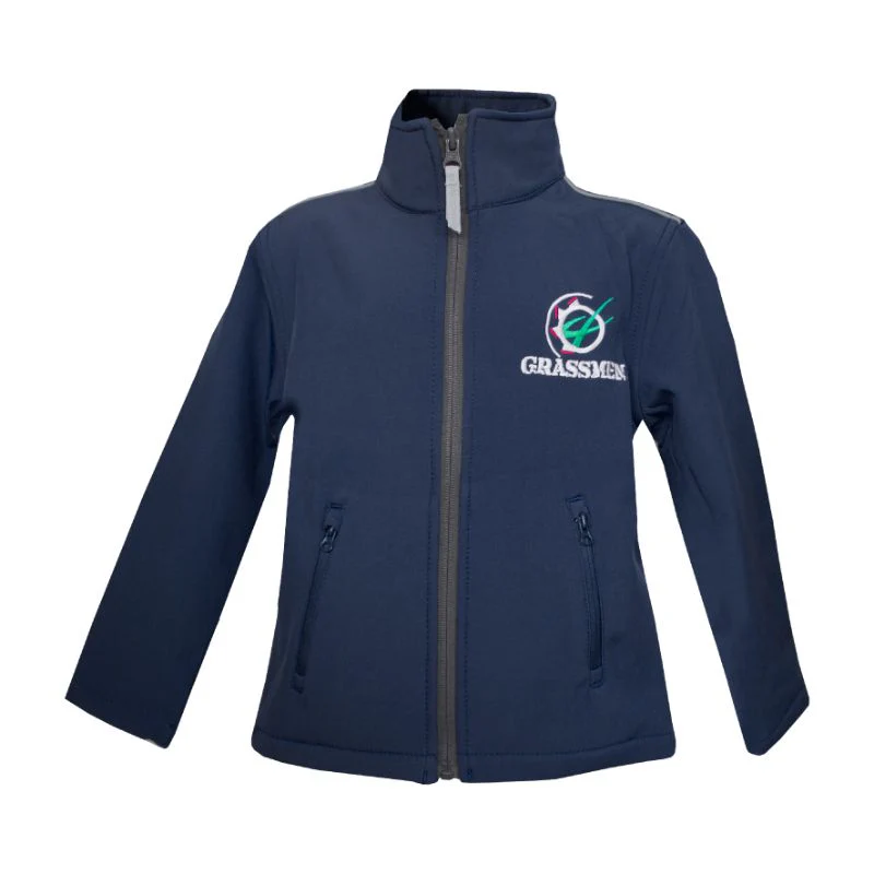 "GRASSMEN" Kids Navy Softshell Jacket - Image 9