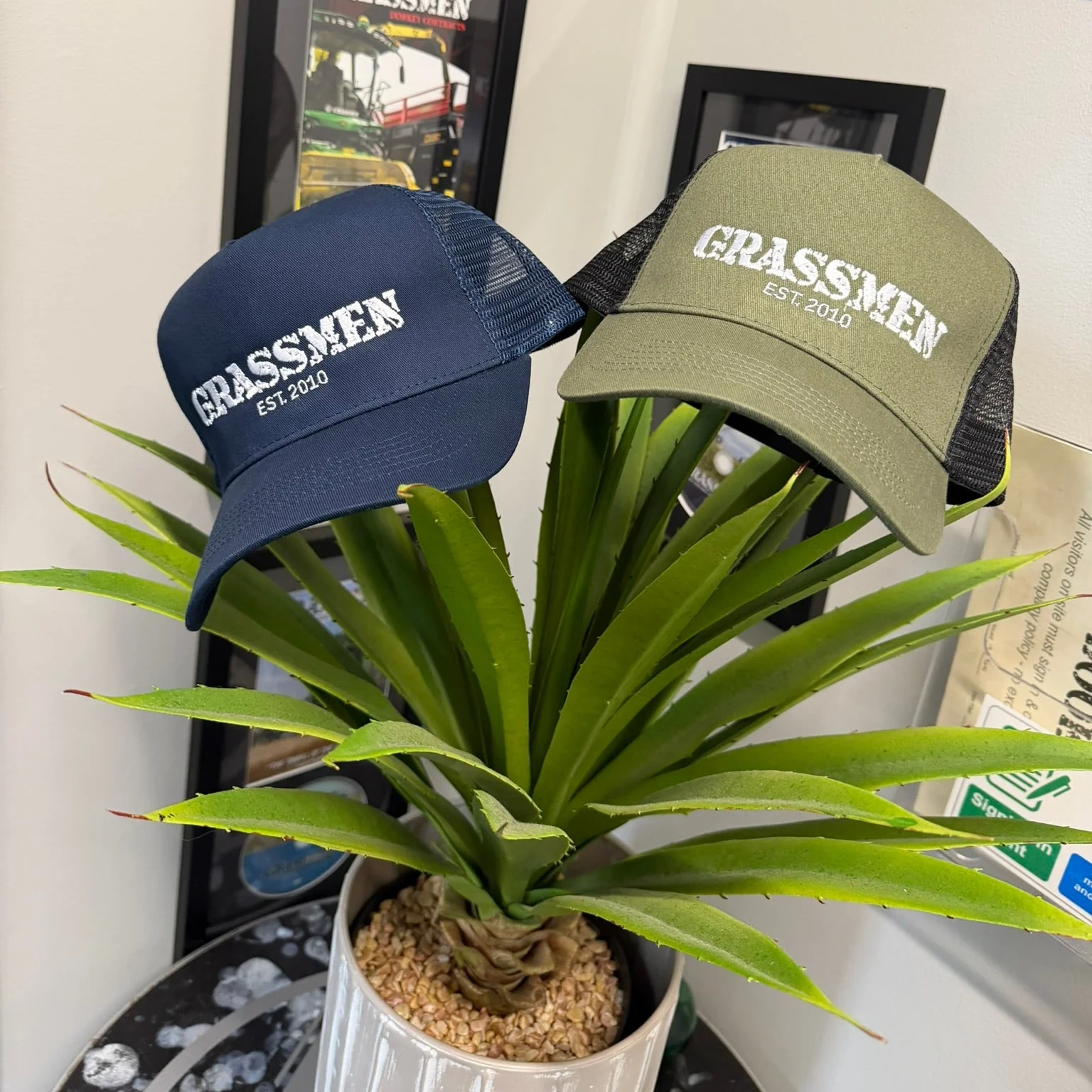GRASSMEN Olive Green / Black Trucker Snapback Cap - Image 5