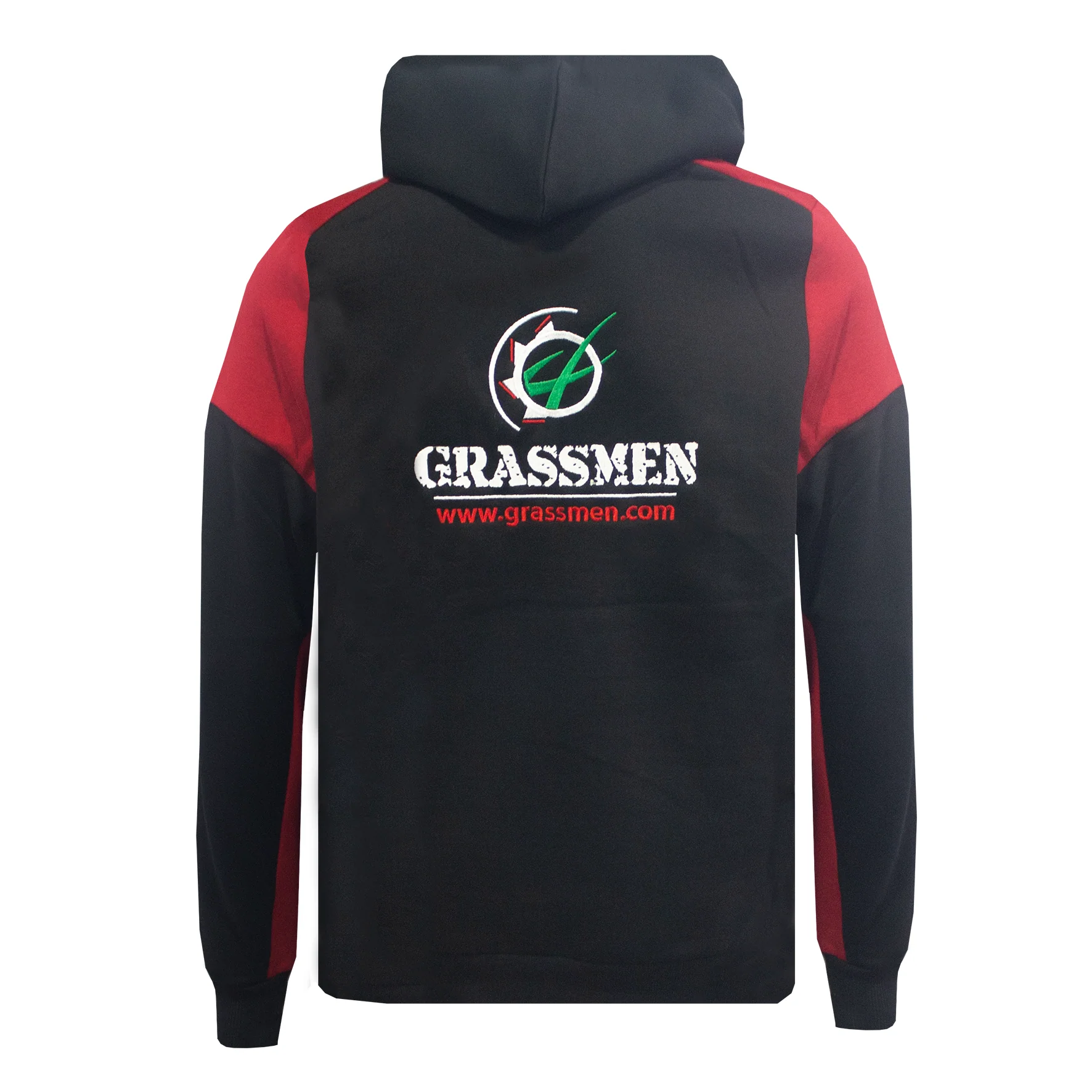 GRASSMEN Prime Unisex Hoodie Black/Red - Image 3