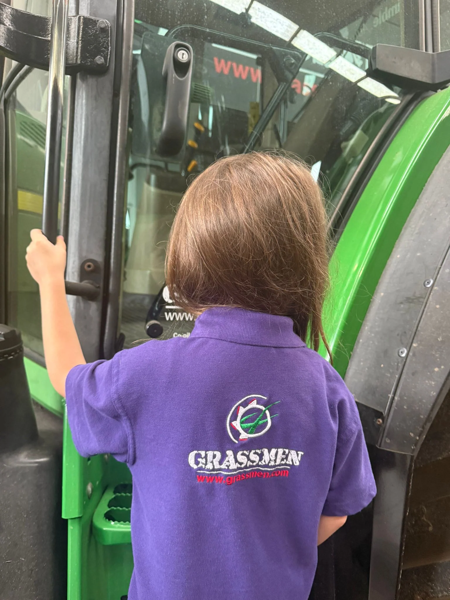 "GRASSMEN" Kids Purple Polo Shirt - Image 8