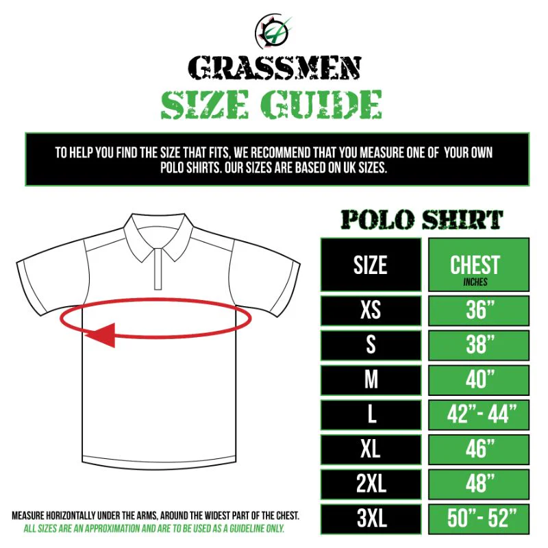 "GRASSMEN"Unisex Adults  Royal Blue Polo Shirt - Image 5
