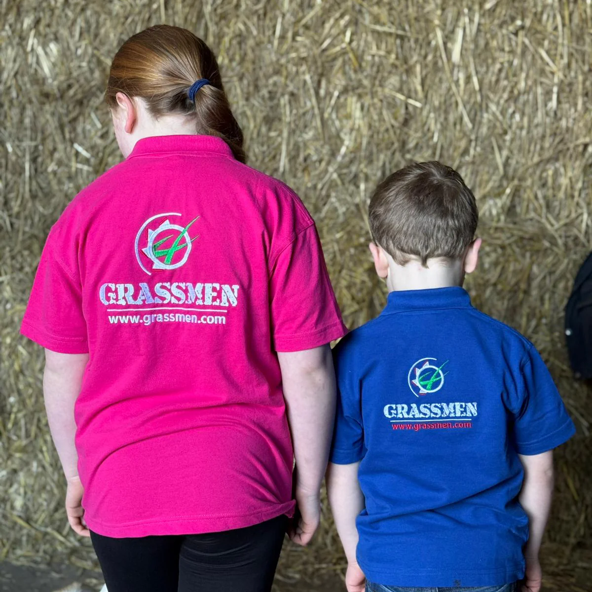 "GRASSMEN" Kids Royal Blue Polo Shirt - Image 7