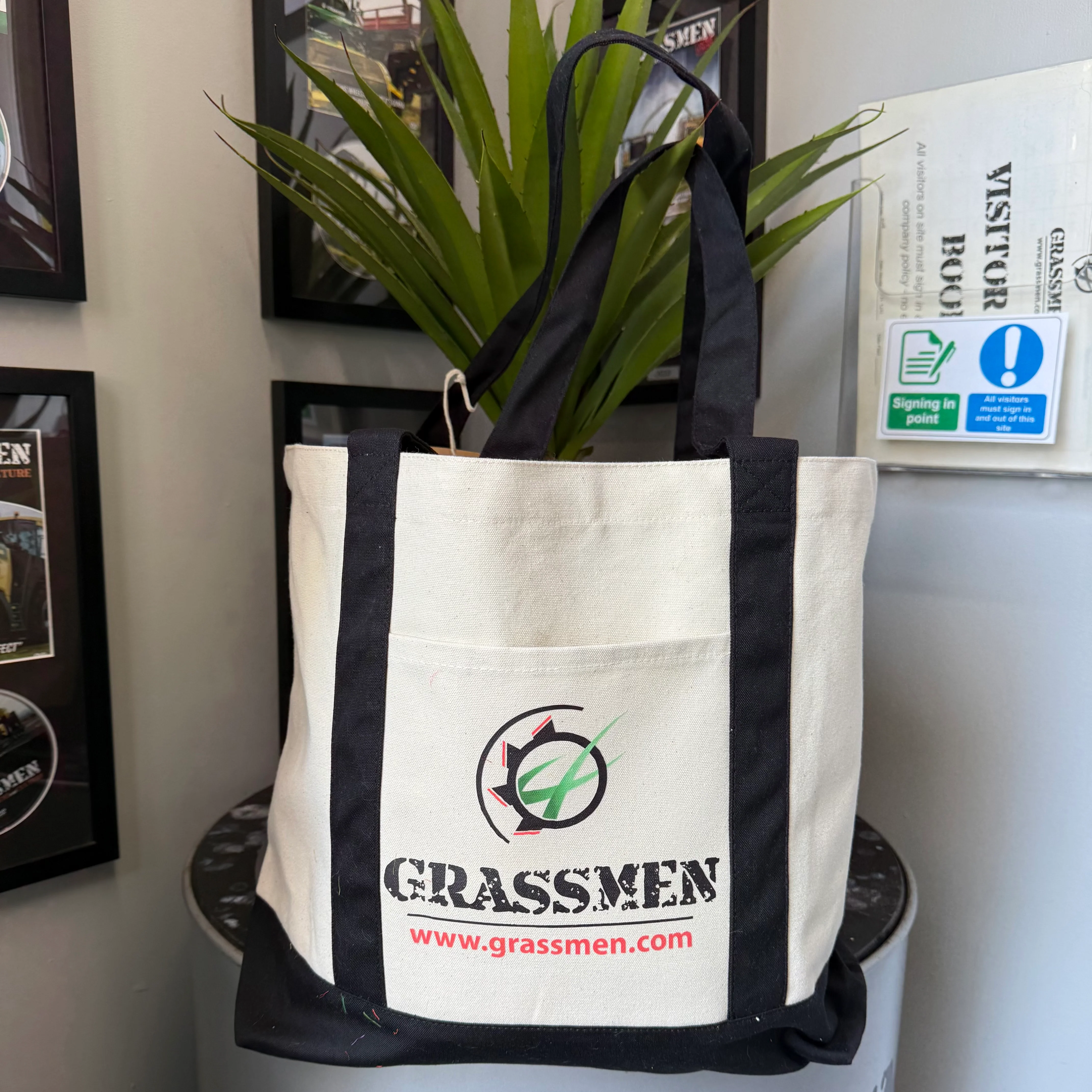 GRASSMEN Shopper Bag Natural / Black - Image 3