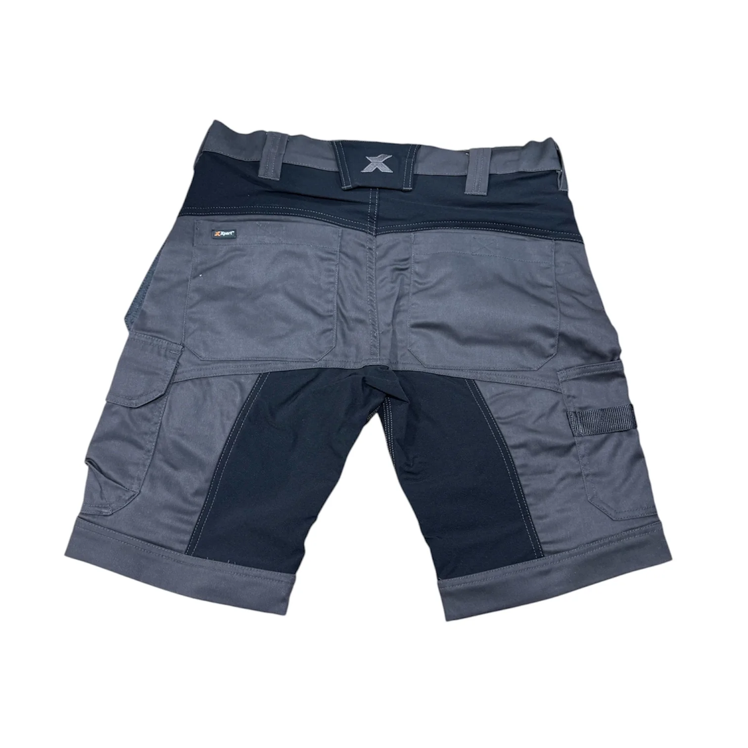 GRASSMEN Xpert Pro Stretch+ Holster Pocket Work Shorts Grey/Black - Image 3