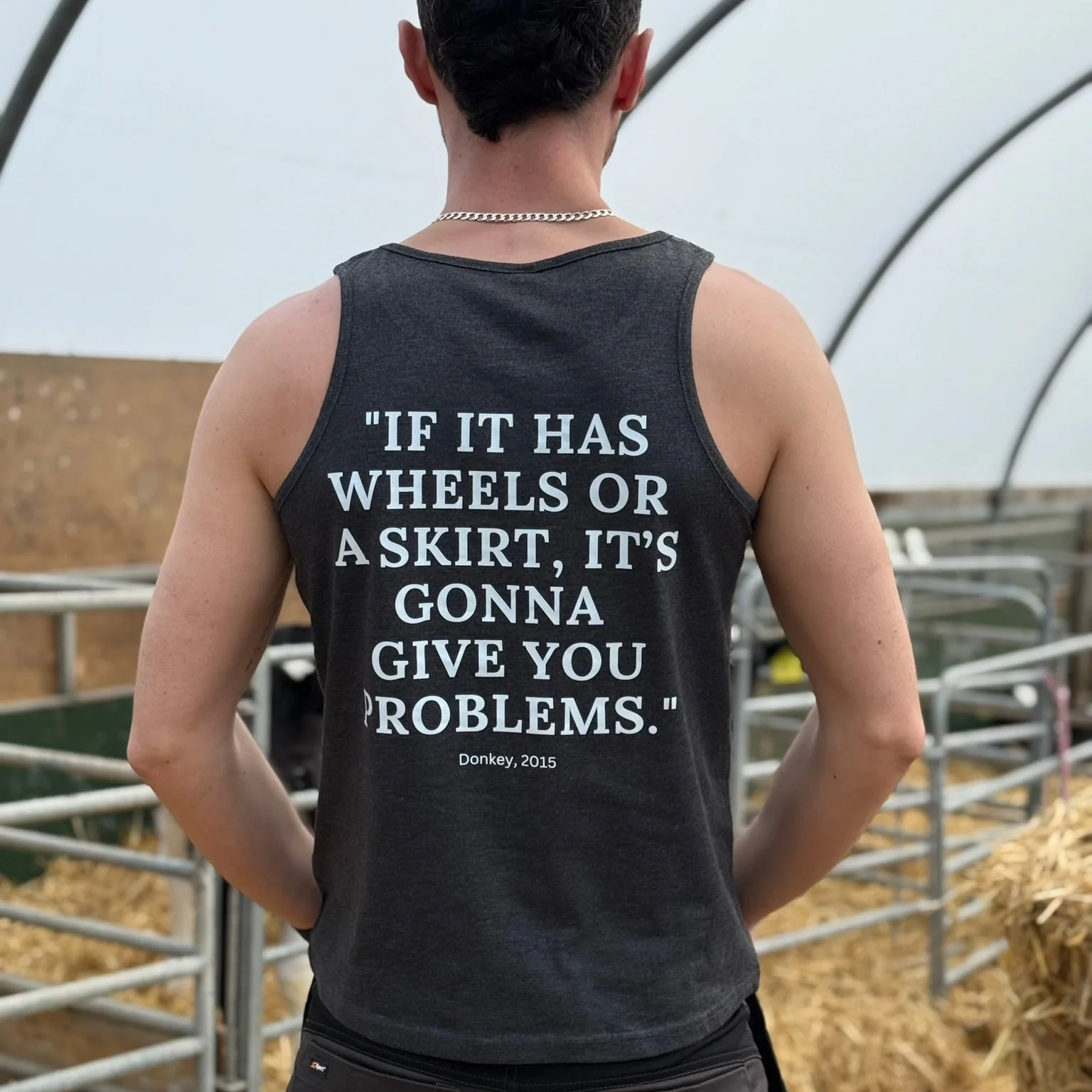 If it has wheels or a skirt, it's gonna give you problems! Tank Top - Charcoal - Image 2