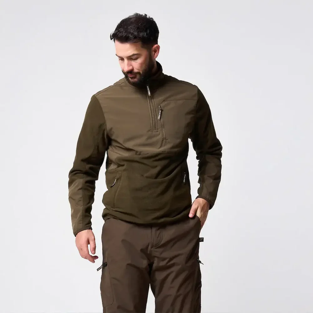 Jack Pyke Men's Rannock Fleece Pullover Dark Olive - Image 5