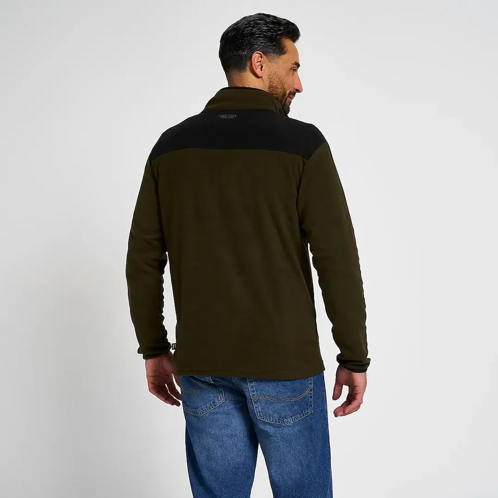 Jack Pyke Men's Snap Neck fleece Top Olive - Image 4