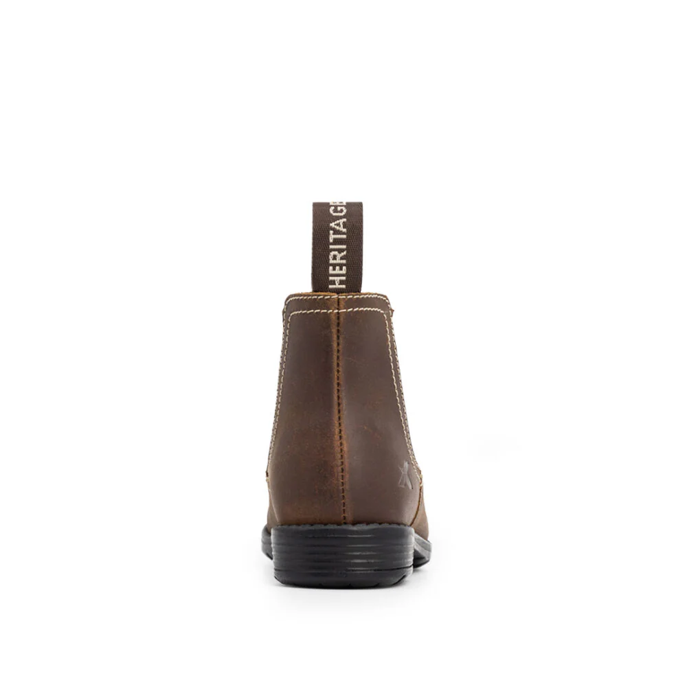 "Heritage Farrier" Kids Chelsea Boot Rustic Brown - Image 6