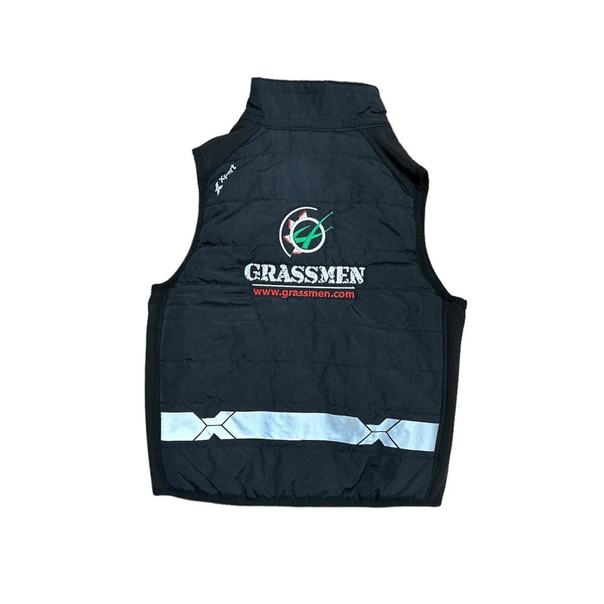 "GRASSMEN" Kids Rip Stop Black Bodywarmer - Image 2