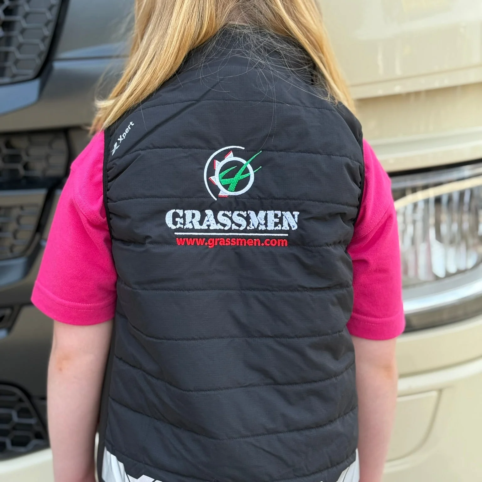 "GRASSMEN" Kids Rip Stop Black Bodywarmer - Image 5