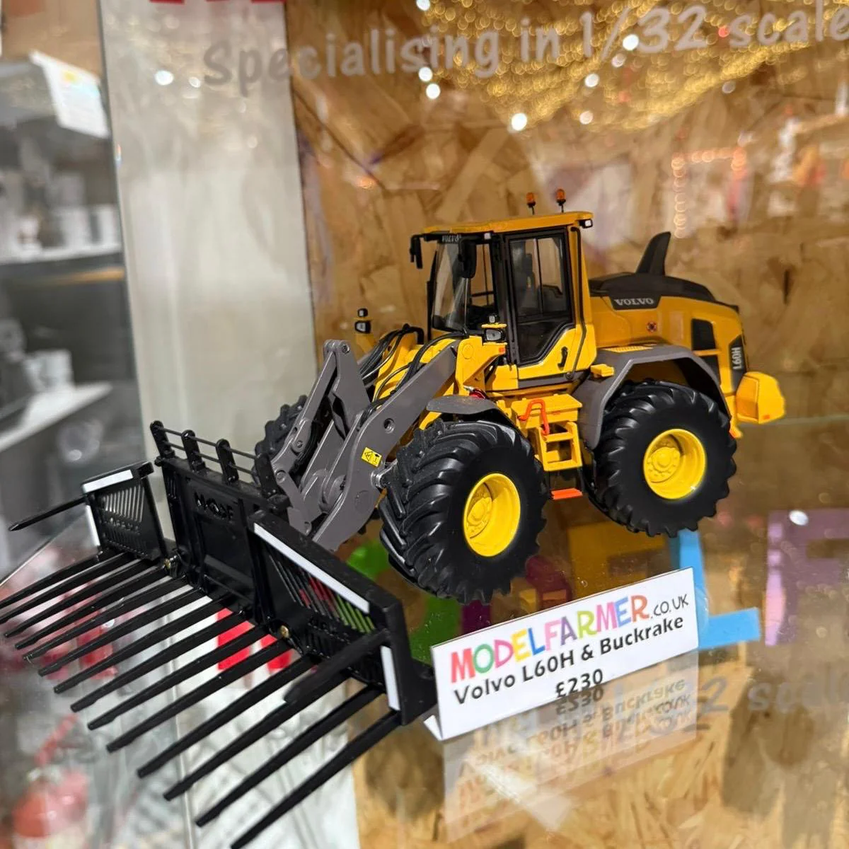 Model Farmer Volvo L60H & MDE Buckrake
