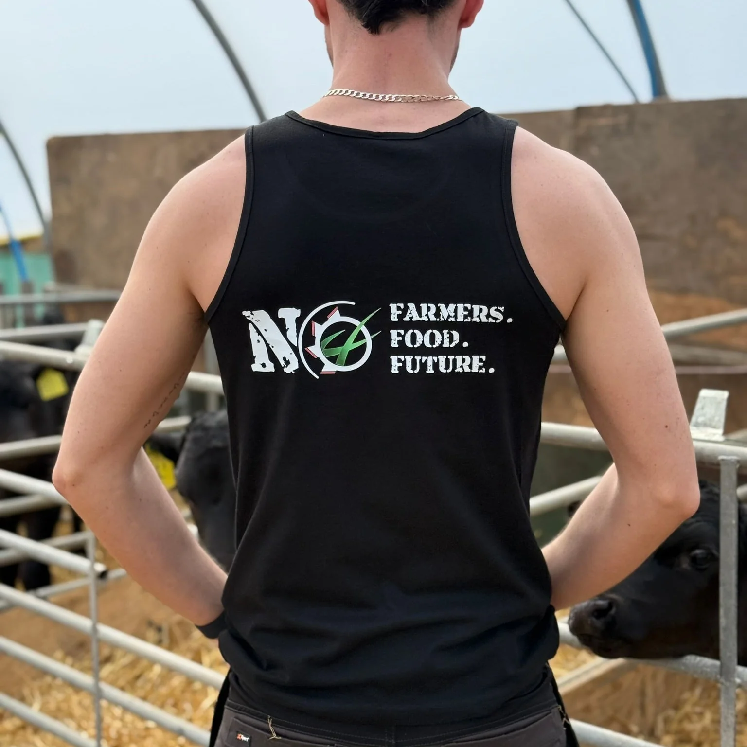 NO Farmers. No Food. No Future Tank Top - Black - Image 2
